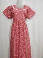 Comfortable Frock Model Cotton Nighty - 55 Inches Long - Peach - Image 4