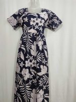 Comfortable Frock Model Cotton Nighty - 55 Inches Long - Dark Blue - Image 5