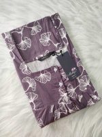 Comfortable Front Open Cotton Nighty With Buttons- 57 inches long -Light Purple - Image 3