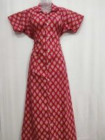 Full Open Maternity Gown With Top To Bottom Buttons -55 Inches Long - Best Quality - Magenta - Image 4