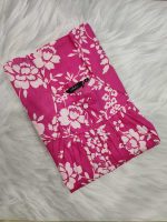 Traditional cotton nighty, Thali detailing on neck, 55 Inches Length - Pink colour - Image 3