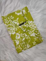 Traditional cotton nighty, Thali detailing on neck, 55 Inches Length - Green colour - Image 3