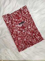 Traditional cotton nighty, Thali detailing on neck, 55 Inches Length - Maroon colour - Image 3