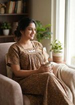 Traditional Cotton Nighty, 55 Inches Length