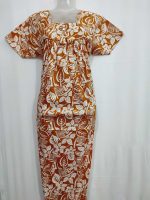 Traditional Cotton Nighty, 55 Inches Length - Orange - Image 4