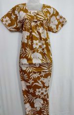 Traditional Cotton Nighty, 55 Inches Length - Yellow - Image 4