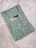 Comfortable Front Open Cotton Nighty With Buttons - 55 inches long - Green - Image 4