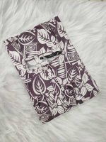 Comfortable Front Open Cotton Nighty With Buttons - 55 inches long - Purple - Image 3