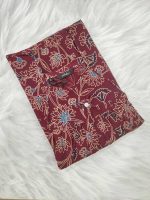 Traditional Ajrakh Nighty, 55 Inches Length - Maroon - Image 3