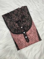 Comfortable Churidar Model Cotton Nighty with Buttons - 55 Inches Long - Image 3