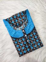 Comfortable Churidar Model Cotton Nighty with Buttons - 55 Inches Long - Black - Image 3