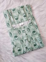 Comfortable Front Open Cotton Nighty With Buttons - 57 Inches long - Green - Image 3