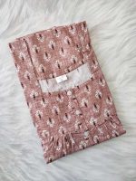 Comfortable Front Open Cotton Nighty With Buttons - 57 Inches long - Dusty Pink - Image 3