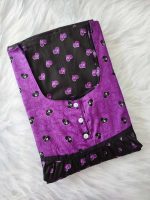 Comfortable Front Open Cotton Nighty With Buttons - 57 Inches long - Image 3