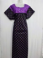 Comfortable Front Open Cotton Nighty With Buttons - 57 Inches long - Image 4