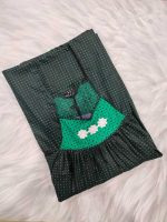 Traditional Cotton Nighty, 55 Inches Length - Black + Green - Image 3