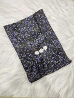 Traditional Cotton Nighty, 55 Inches Length - Black - Image 3