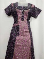 Comfortable Churidar Model Cotton Nighty - 55 Inches Long - Image 5