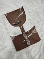 Comfortable Churidar Model Cotton Nighty, 55 Inches Long, 3/4th Sleeves - Image 3