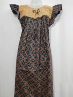 Traditional Cotton Nighty, 55 Inches Length - Blue - Image 4