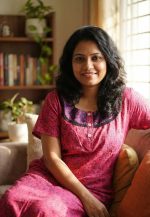 Comfortable Churidar Model Cotton Nighty with Buttons - 55 Inches Long - Rose