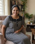 Comfortable Churidar Model Cotton Nighty with Buttons - 57 Inches Long - Black + White Lines