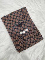 Traditional Ajrakh Nighty, 55 Inches Length - Blue - Image 3