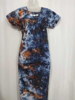 Traditional Chungidi Nighty, 55 Inches Length - Blue - Image 4