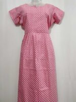 Traditional Cotton Frock Nighty, 55 Inches Length - Rose - Image 4