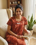 Traditional Chungidi Nighty, 55 Inches Length - Maroon