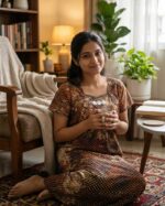 Traditional Chungidi Nighty, 55 Inches Length - Green