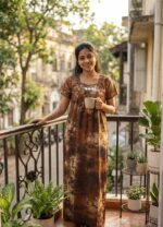 Traditional Chungidi Nighty, 55 Inches Length - Green - Image 2