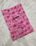 Traditional Fabric Cotton Nighty, 55 Inches Length - Rose - Image 3