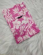 Traditional Cotton Nighty, 55 Inches Length - Rose - Image 3