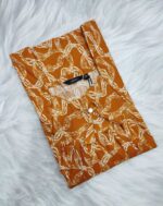 Traditional Cotton Frock Nighty, 55 Inches Length - Yellow - Image 3