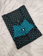 Traditional Cotton Nighty, 55 Inches Length - Dark Blue - Image 3