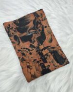 Front Open Cotton Nighty With Buttons, 55 Inches - Black + Yellow - Image 3