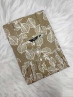 Front Open Fabric Cotton Nighty With Buttons, 55 Inches Long - Image 3