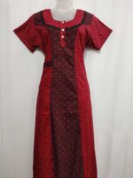 Comfortable Churidar Model Cotton Nighty, 55 Inches Long - Image 4