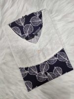 Comfortable Churidar Model Cotton Nighty, 55 Inches Long, Hacoba Yoke - Blue - Image 3