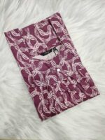 Traditional Cotton Frock Nighty, 55 Inches Length - Purple - Image 3