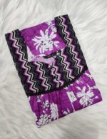 Front Open Cotton Nighty With Buttons, 55 Inches Long- Magenta - Image 3