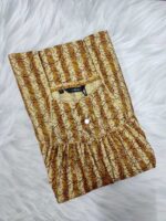 Traditional Cotton Nighty, 55 Inches Length - Golden Yellow - Image 3