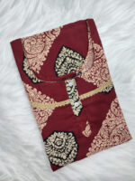 Churidar Model Chungidi Nighty with Buttons - 57 Inches Long - Maroon - Image 3