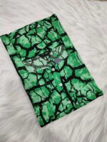 Front Open Cotton Nighty With Buttons, 57 Inches - Green - Image 6