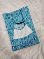 Traditional Cotton Nighty, Hacoba Yoke, 55 Inches Length - Blue - Image 3