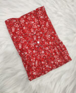 Traditional Cotton Nighty, 55 Inches Length - Red - Image 3