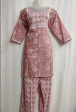 Night Suit In Cotton Fabric - Short Top And Pants - Image 4