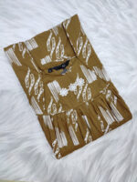 Traditional Cotton Nighty, 55 Inches Length - Olive Green - Image 3