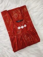 Traditional Cotton Nighty, 55 Inches Length - Image 3
